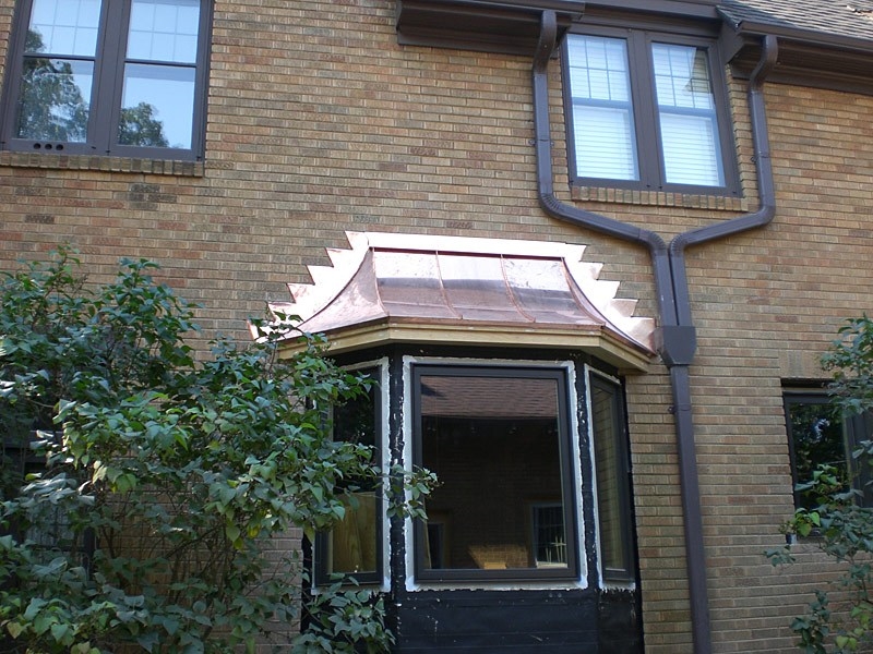 Copper Bay Window Roof
